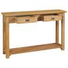 vidaXL Console Table Natural Wood Solid Teak Standard Console Table