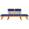 vidaXL Garden Bench Blue Solid acacia wood 75 in