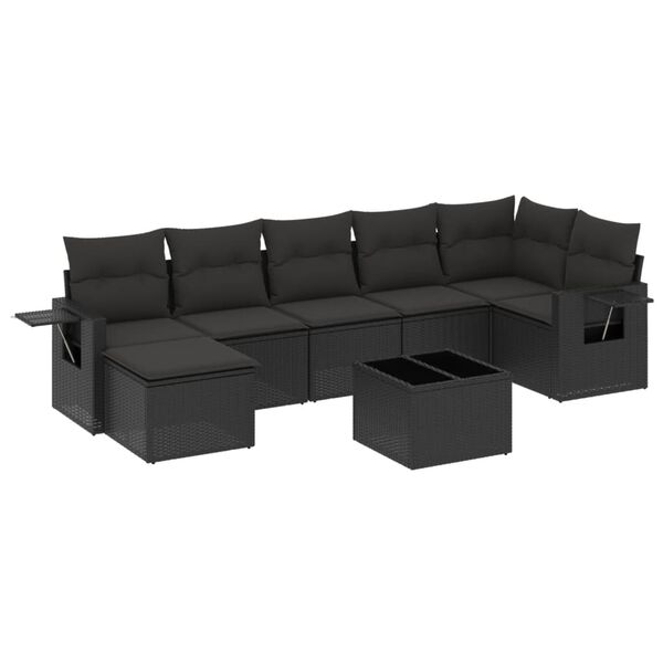vidaXL Garden Sofa Set Black