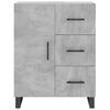 vidaXL Highboard Concrete grey Engineered wood, Iron 27.4x13.4x70.9 in