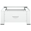 vidaXL Washing Machine Pedestal with Drawer White