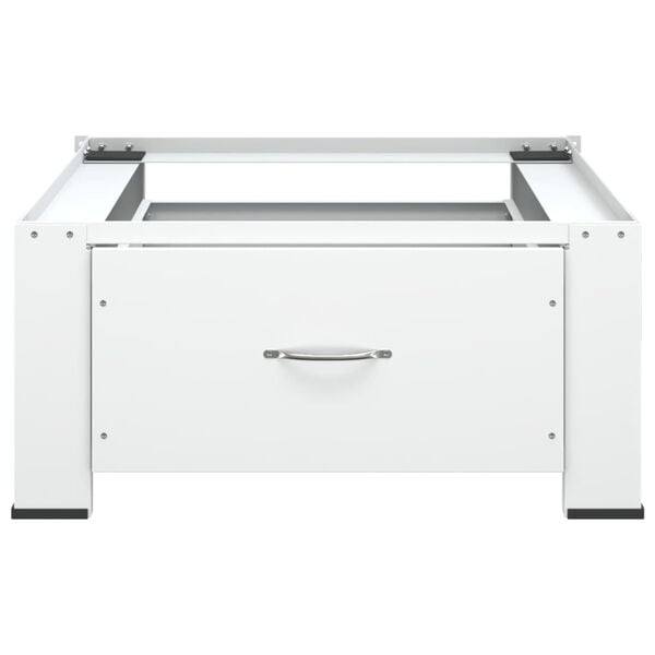 vidaXL Washing Machine Pedestal with Drawer White
