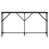 vidaXL Console Table Black Engineered wood, metal Large Adjustable Feet