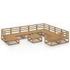 vidaXL Garden Lounge Set Honey brown Solid pine wood Good for 9 people