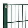vidaXL Fence Panel with Posts Iron 545.3"x47.2" Green