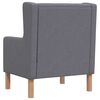 vidaXL Armchair Grey Polyester fabric and wood Standard Ergonomic