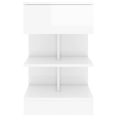 vidaXL Side Cabinets 2 pcs High Gloss White 15.7"x13.8"x25.6"
