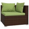 vidaXL Garden Lounge Set Brown PE rattan 5 Piece Modular