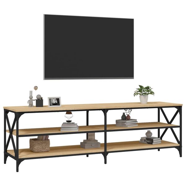vidaXL TV Cabinet Sonoma oak Engineered wood, iron