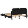 vidaXL Bed Frame with LED without Mattress "Zadar" Black 53.9"x74.8"