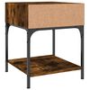 vidaXL Bedside Table Set of 2 Smoked oak Engineered wood, iron Medium