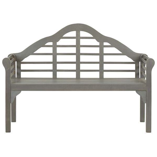 vidaXL Patio Queen Bench with Cushion 53.1" Solid Acacia Wood Gray