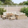 vidaXL Garden Sofa Set 13 pcs Beige Poly Rattan