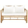 vidaXL Bench Sofa Natural Bamboo Bamboo Standard Durable Outdoor Bench