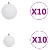 vidaXL Christmas Tree White PE (Polyethylene), Steel Large