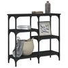 vidaXL Console Table Black Engineered wood, Metal Narrow Adjustable Feet