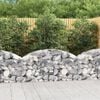 vidaXL Gabion Basket Silver Galvanized Iron Medium Durable