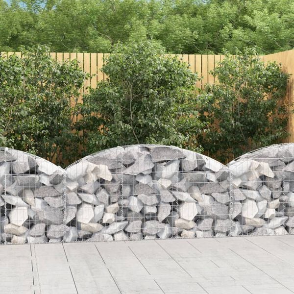 vidaXL Gabion Basket Silver Galvanized Iron Medium Durable