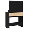 vidaXL Dressing Table with Drawer Black Oak 31.50 x 16.14 x 52.95 in