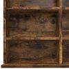 vidaXL CD Cabinet Smoked Oak Engineered Wood Tall Storage Cabinet