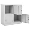 vidaXL Locker Cabinet Set of 5 Light Grey Steel Medium Locker Cabinet