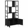 vidaXL Bookshelf Black Oak 31.50 x 11.81 x 61.22 in Engineered Wood