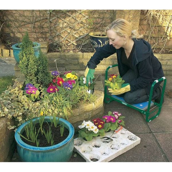 Draper Tools Gardening Kneeler Green and white Iron Medium Foldable
