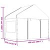 vidaXL Gazebo With Roof White Polyethylene, Galvanized Steel Large