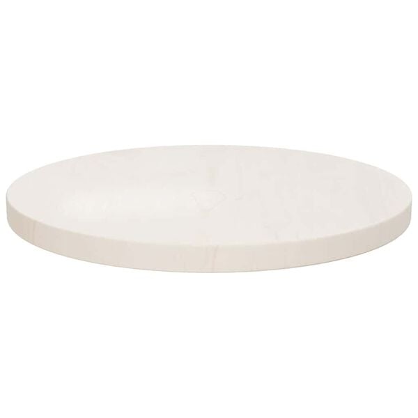 vidaXL Table Top White Solid Pine Wood 15.7 in diameter Table Top