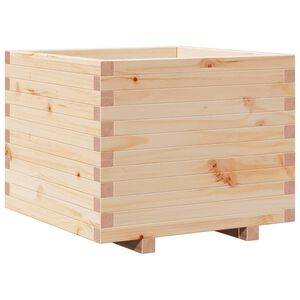 vidaXL Garden Planter Natural wood Solid pinewood Medium Durable
