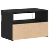 vidaXL Bedside Cabinet Black Oak 23.62 x 13.78 x 15.75 in