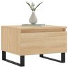 vidaXL Coffee Table Set of 2 Sonoma oak Engineered wood, metal Medium