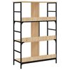 vidaXL Bookshelf Sonoma Oak Engineered wood, steel 30.9 x 13.0 x 46.3 in