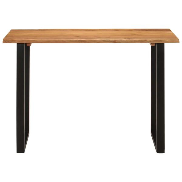 vidaXL Dining Table Acacia Wood Natural, Black