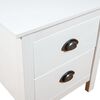 vidaXL Bedside Cabinet Set of 2 White Solid pine wood Medium