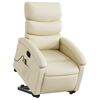vidaXL Stand Up Massage Recliner Chair Cream Faux leather Standard
