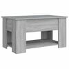 vidaXL Coffee Table Grey Sonoma Engineered Wood Medium Storage