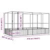 vidaXL Aviary Silver Galvanized steel Large Durable Bird Aviary
