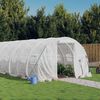 vidaXL Greenhouse White Polyethylene (PE), Galvanized Steel Large