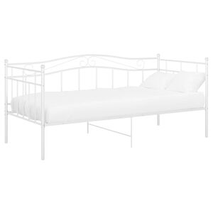 vidaXL Sofa Bed Frame White Powder-coated metal 35.4 x 78.7 in