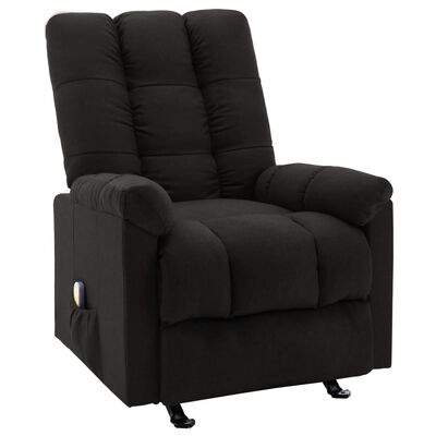 vidaXL Massage Reclining Chair Black Fabric