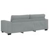 vidaXL Sofa Set Light grey Polyester fabric, metal, solid wood, plywood