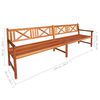 vidaXL Patio Bench with Cushions 94.5" Solid Acacia Wood