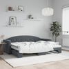 vidaXL Daybed With Trundle Dark Gray