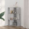 vidaXL Corner Bookcase 3-Tier Concrete Grey 19.7x19.7x40.2" Engineered Wood