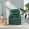 vidaXL Massage Recliner Chair Dark Green 100% Polyester, Metal, Plywood