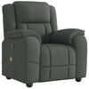 vidaXL Massage Recliner Chair Dark gray Polyester Single