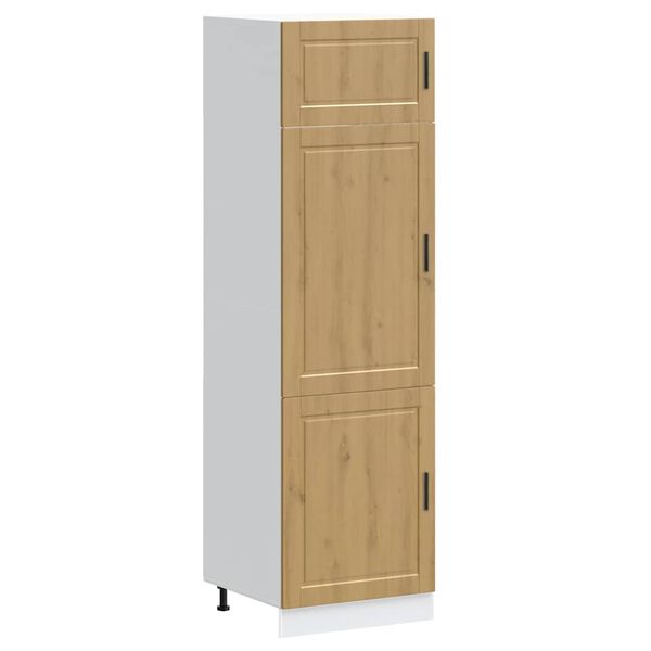 vidaXL Kitchen Cupboard Artisan Oak Engineered Wood Tall Adjustable Feet