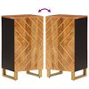 vidaXL Side Cabinet Brown and black Solid mango wood Medium Cabinet
