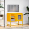 vidaXL TV Cabinet Mustard Yellow Cold-rolled Steel 26.8x15.4x23.8 in